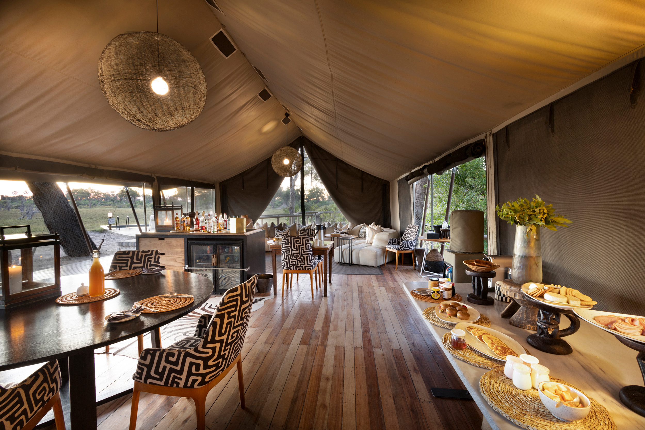 Machaba Safaris Web Botswana Gomoti Camp Amenities Main Tent Machaba Safaris Web Botswana Gomoti Camp Amenities Main Tent